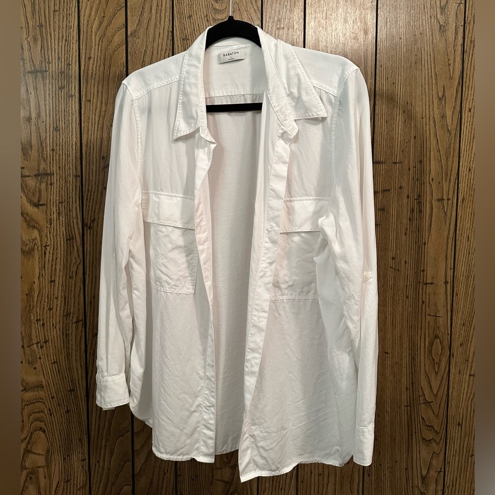 Babaton Classic White Button-Down Shirt
